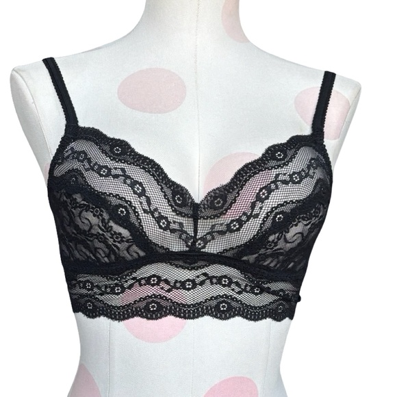 B. Tempted Lace Lingerie Bra - Black - Medium - Picture 1 of 5